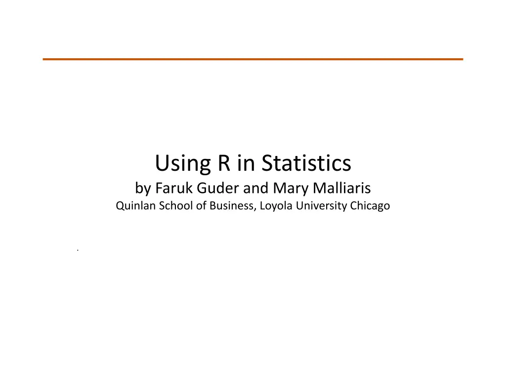 using r in statistics by faruk guder and mary n.w