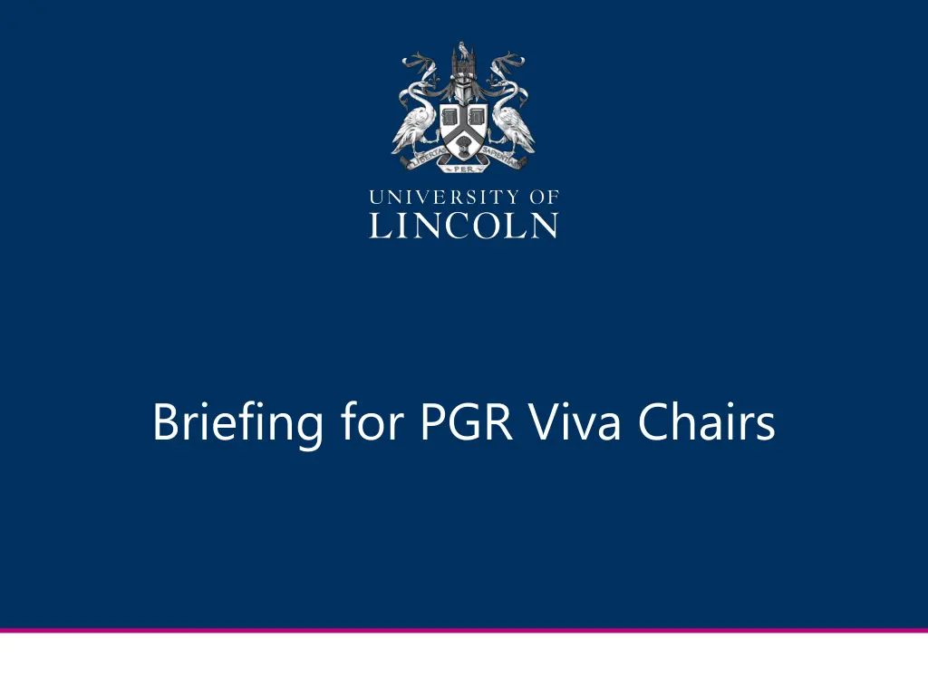 briefing for pgr viva chairs n.w