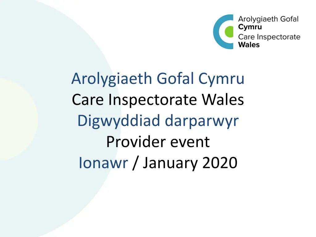 arolygiaeth gofal cymru care inspectorate wales n.w