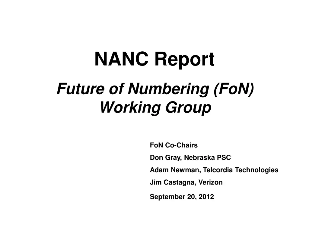 nanc report n.w