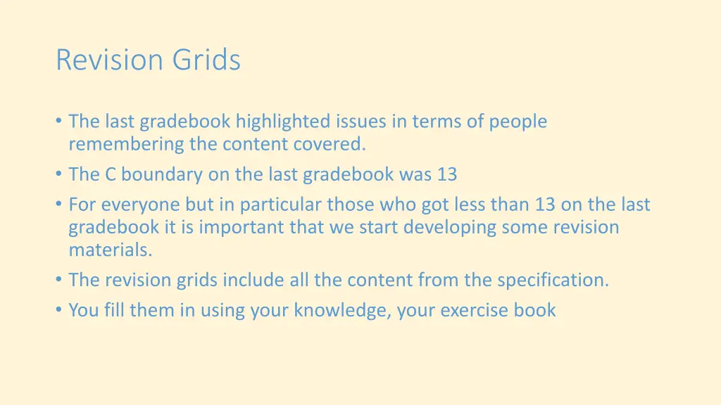revision grids n.w