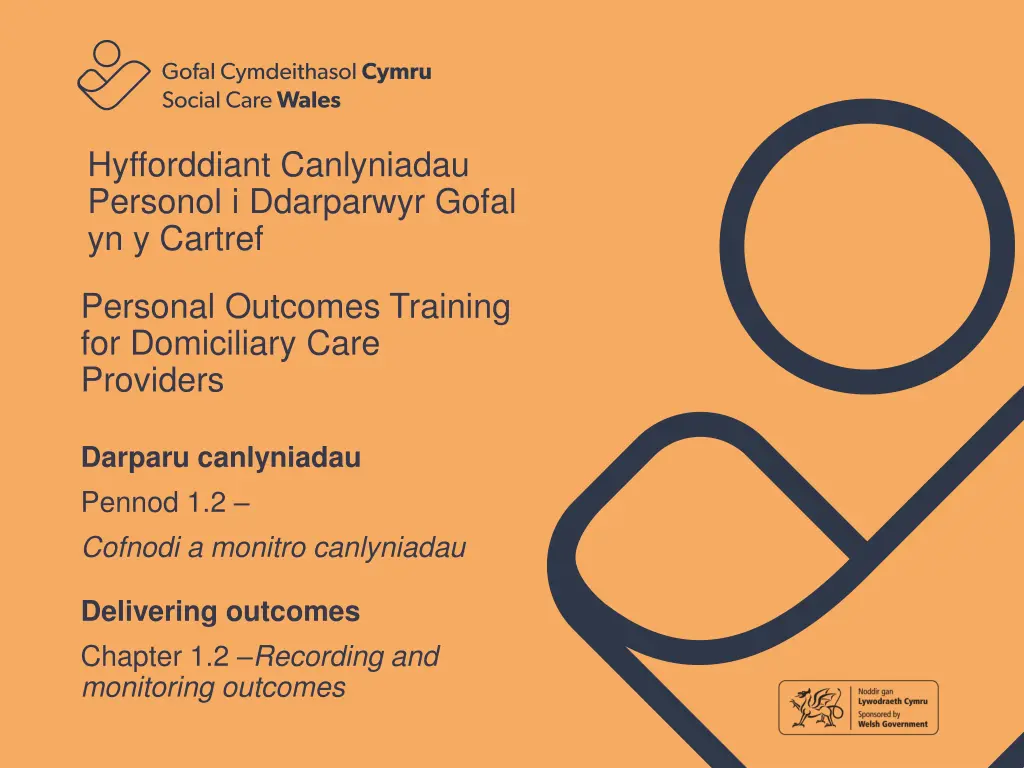 hyfforddiant canlyniadau personol i ddarparwyr n.w