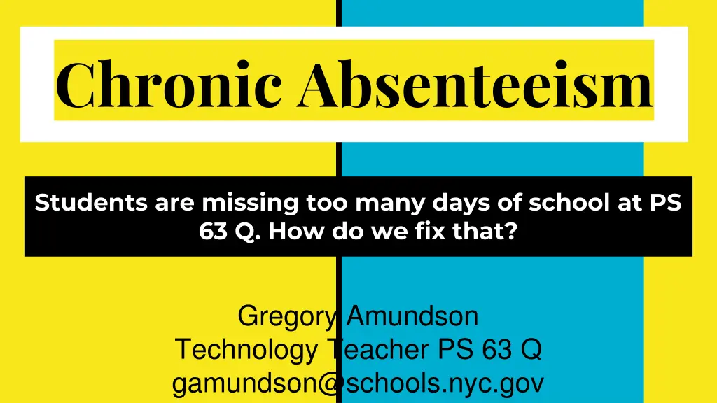 chronic absenteeism n.w