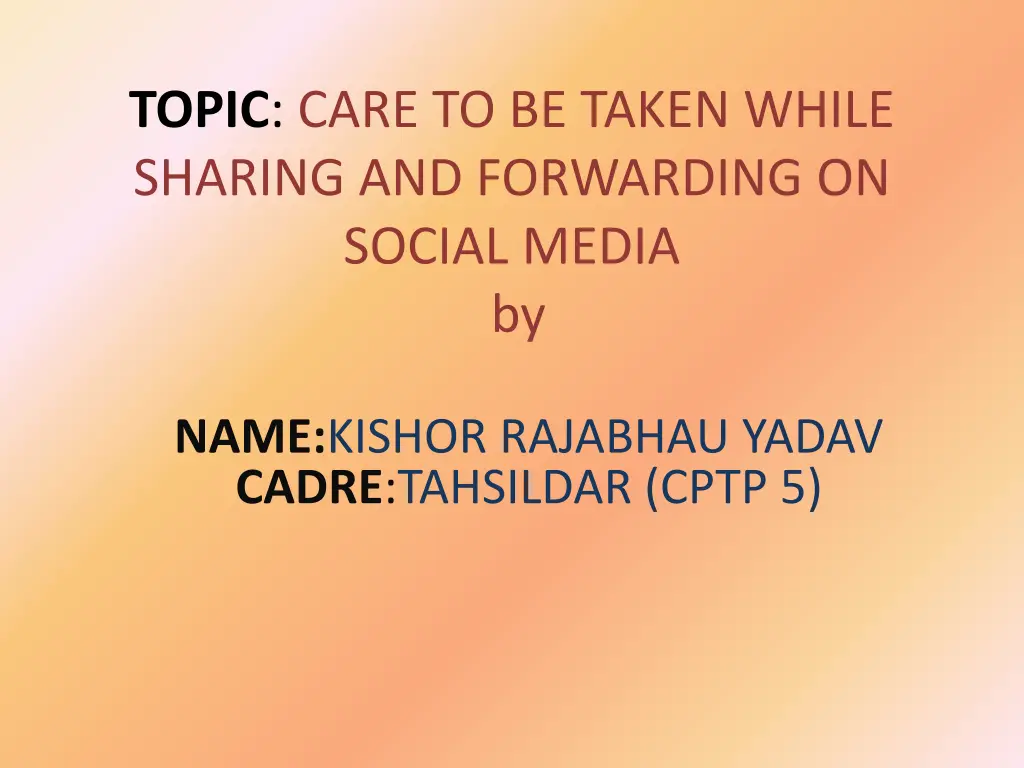 topic care to be taken while sharing n.w