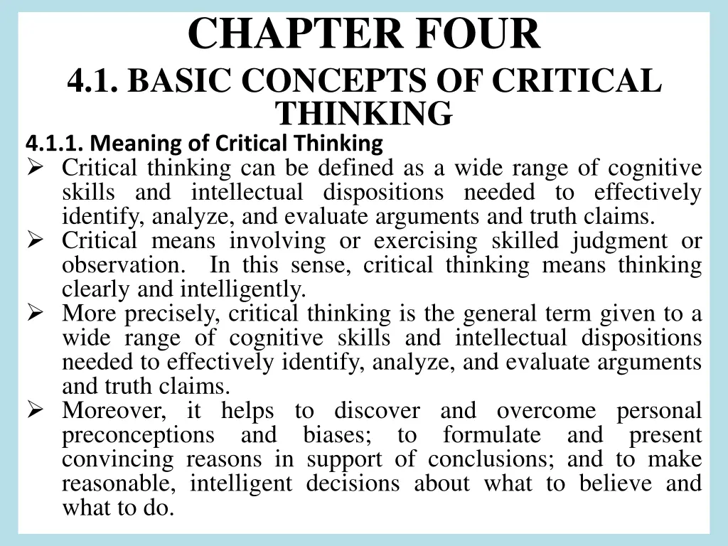 chapter four 4 1 basic concepts of critical n.w