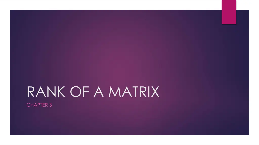 rank of a matrix chapter 3 n.w