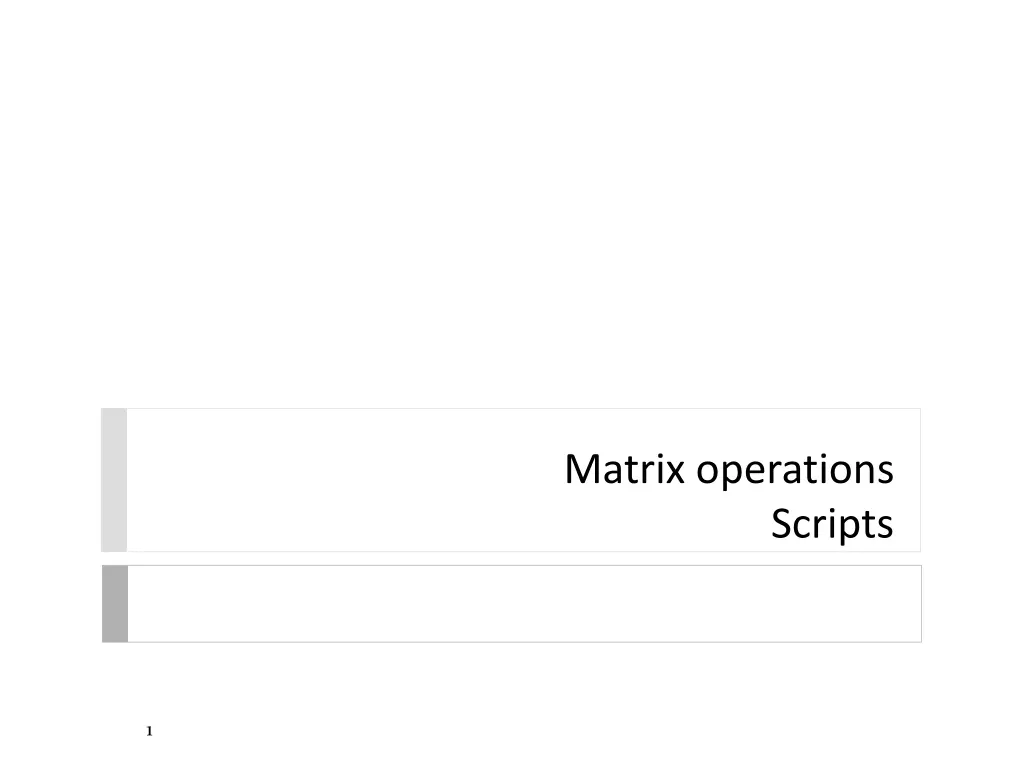 matrix operations n.w