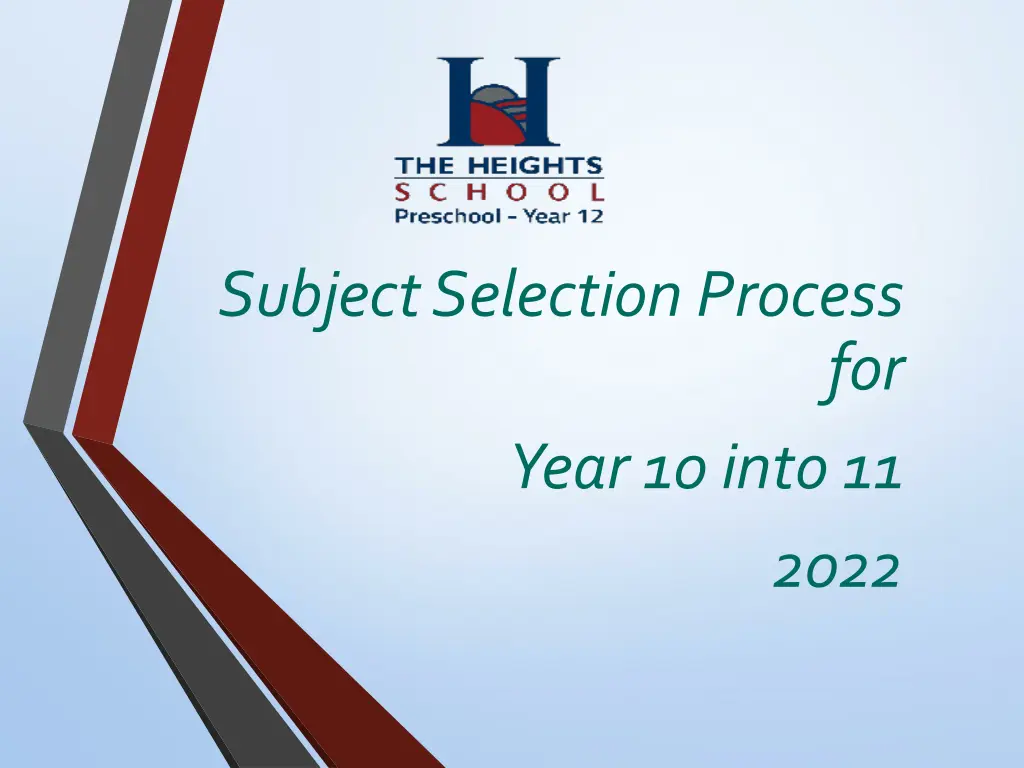 subject selection process n.w