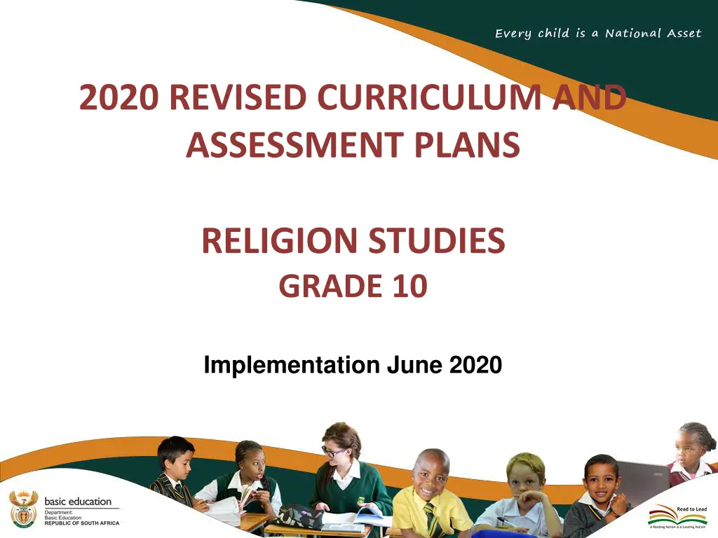 2020 revised curriculum and assessment plans n.w