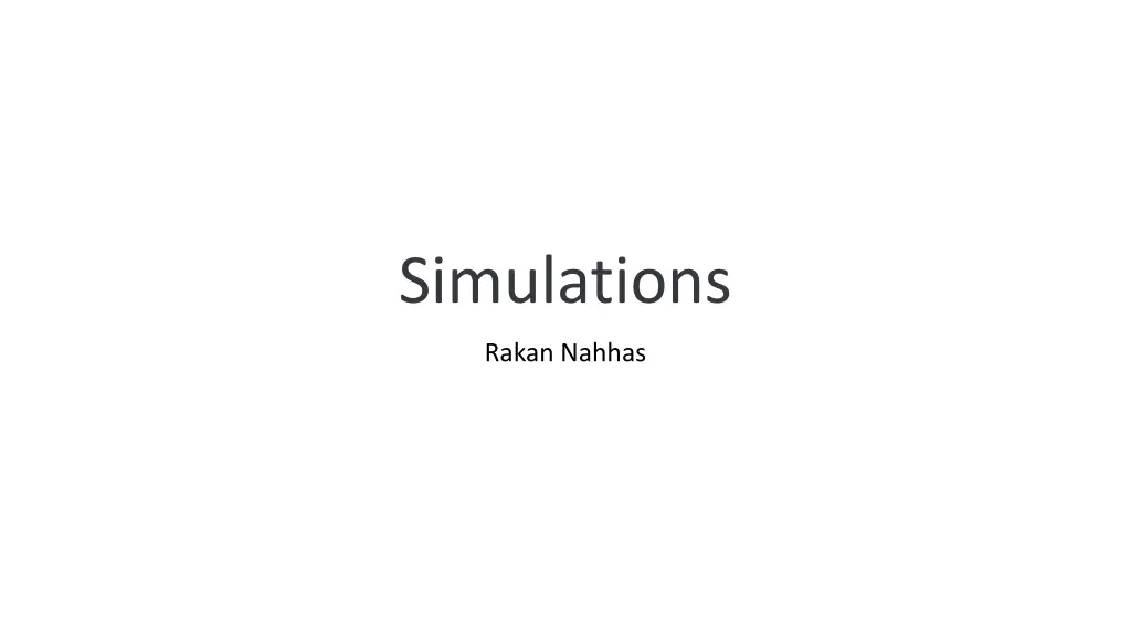 simulations n.w