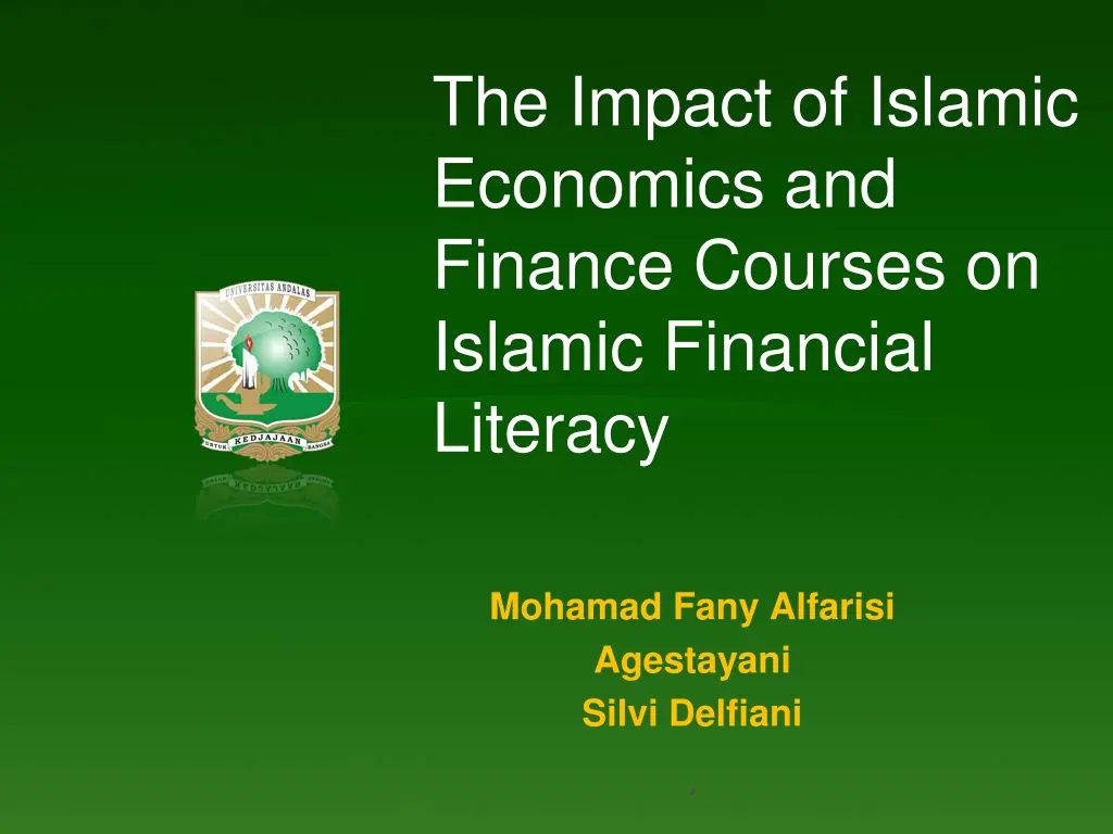 the impact of islamic economics and finance n.w