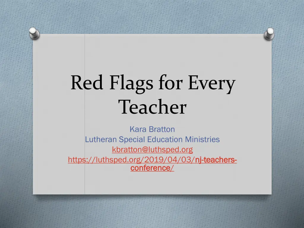 red flags for every teacher n.w