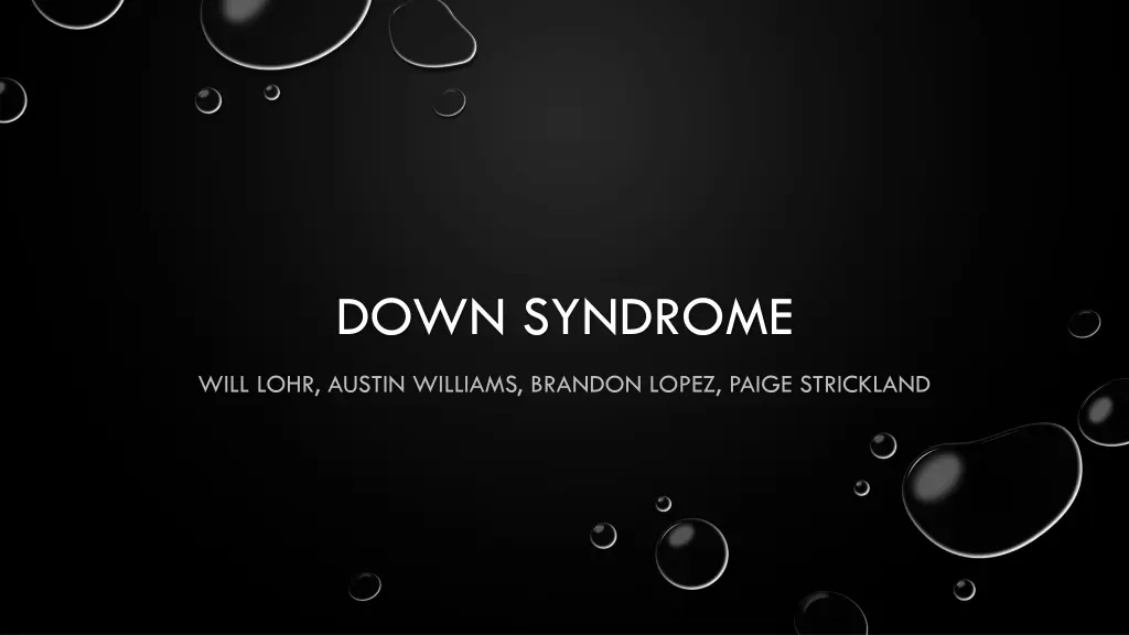 down syndrome n.w
