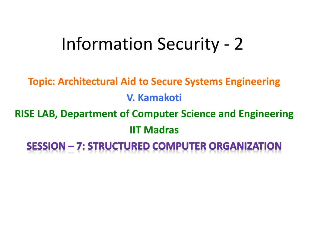 information security 2 n.w