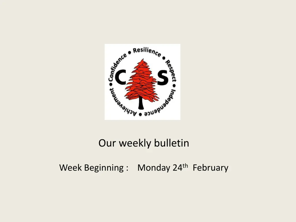 our weekly bulletin n.w