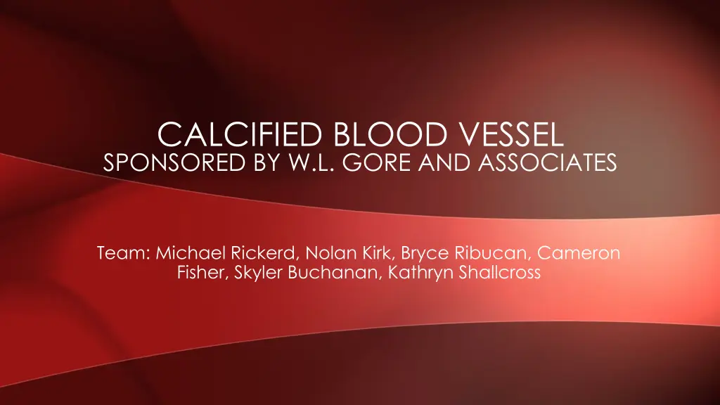 calcified blood vessel sponsored by w l gore n.w