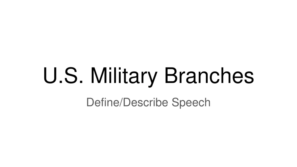 u s military branches n.w
