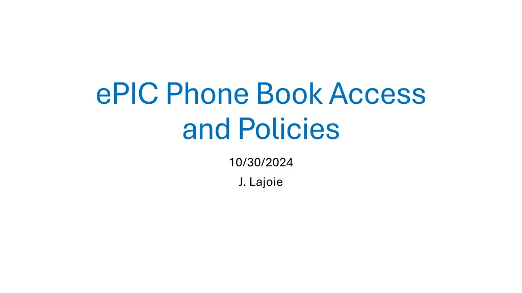 epicphone book access and policies 10 30 2024 n.w