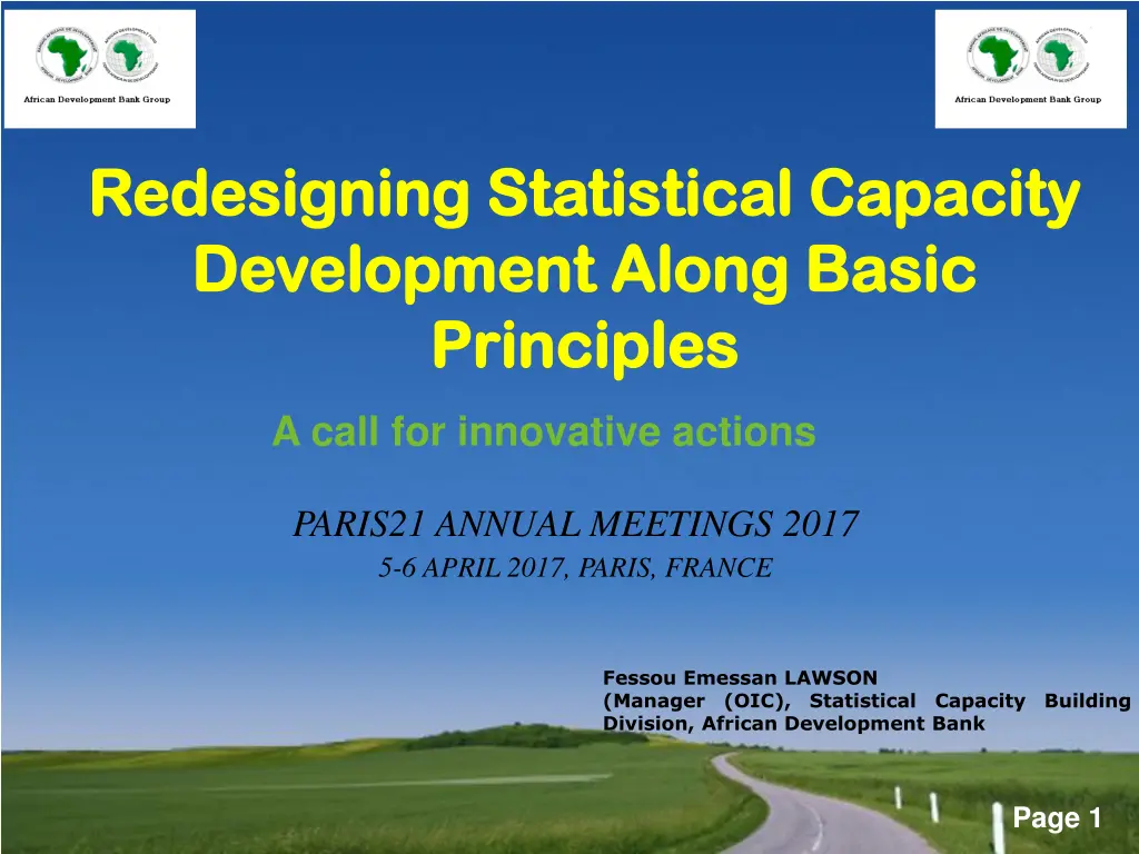 redesigning statistical capacity redesigning n.w