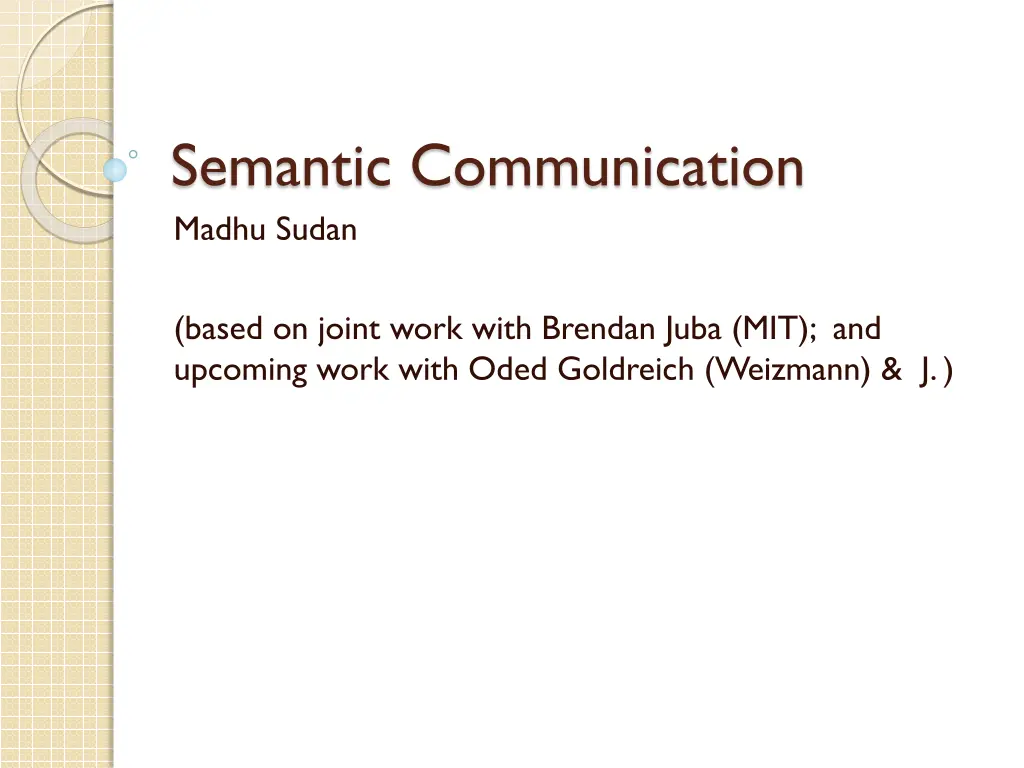 semantic communication madhu sudan n.w