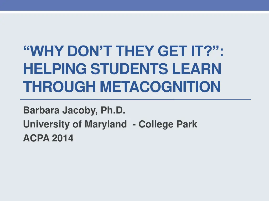 why don t they get it helping students learn n.w