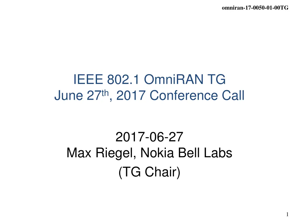 omniran 17 0050 01 00tg n.w