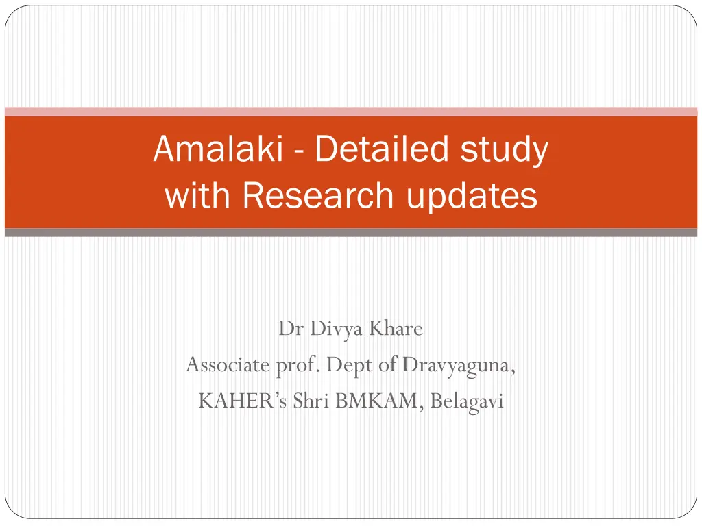 amalaki detailed study with research updates n.w