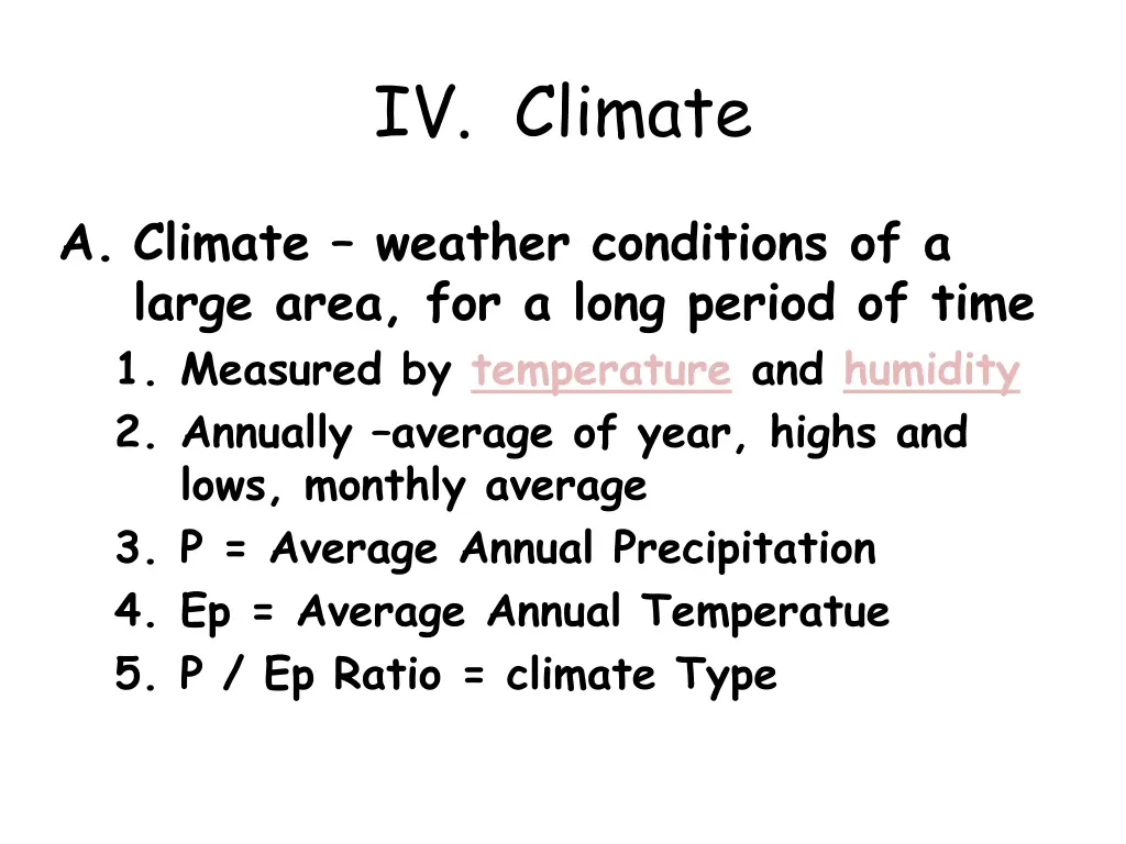 iv climate n.w