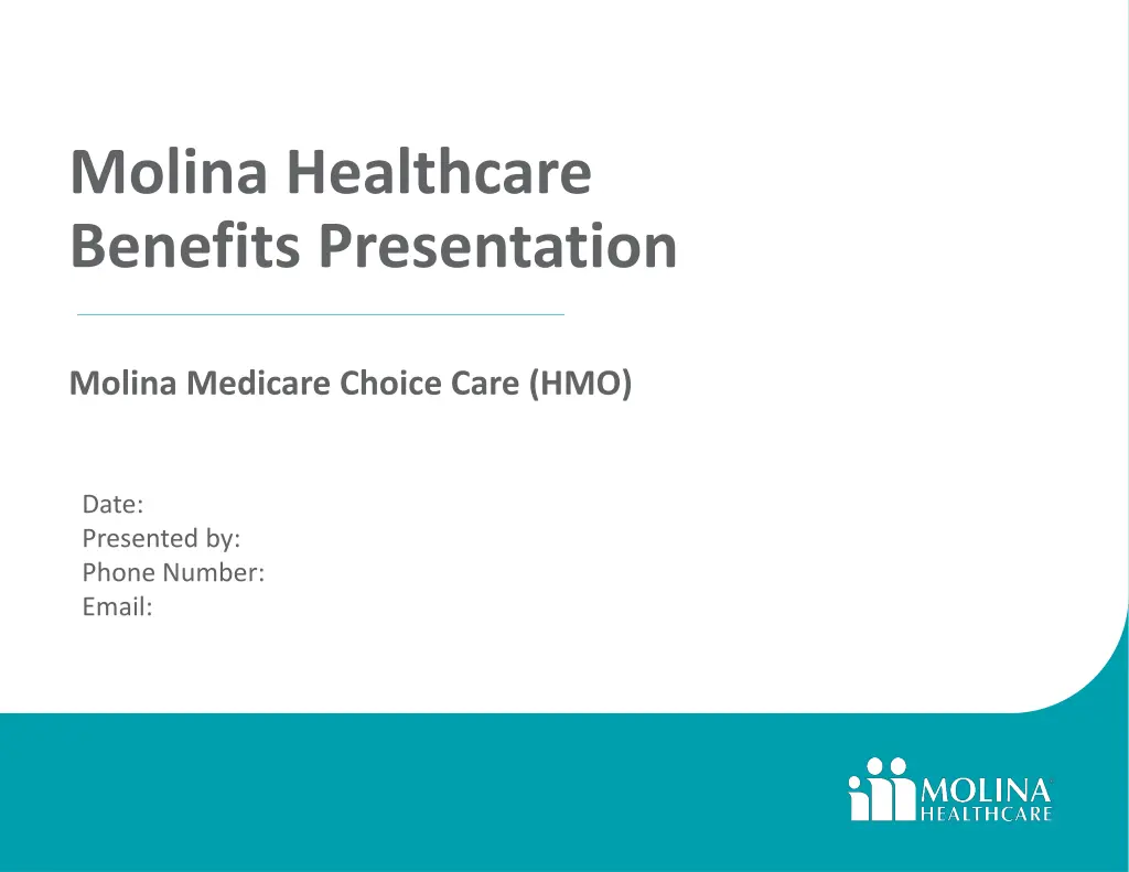 molina healthcare benefits presentation n.w