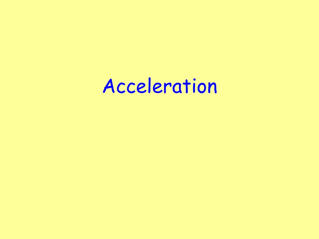 acceleration n.w