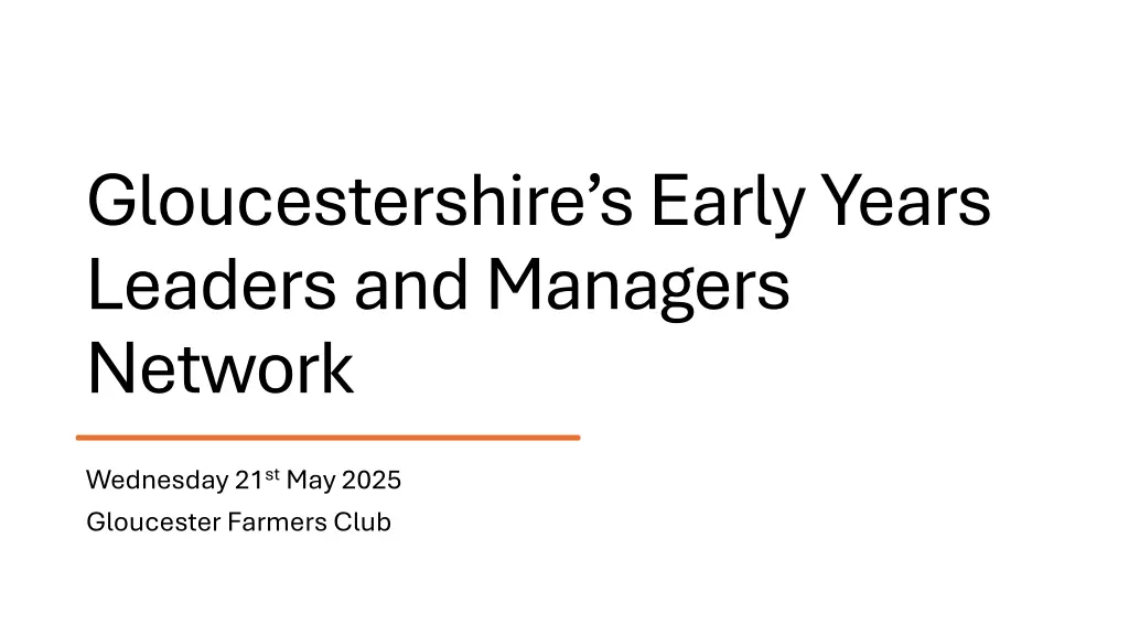 gloucestershire s early years leaders n.w