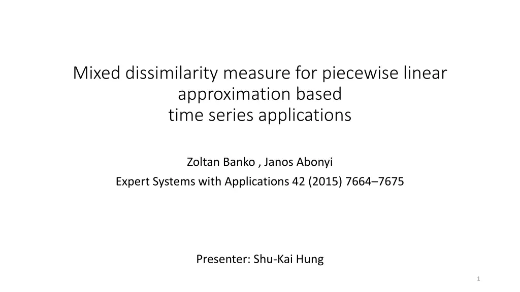 mixed dissimilarity measure for piecewise linear n.w