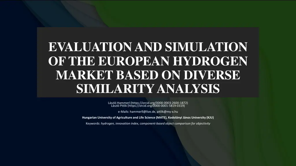 evaluation and simulation of the european n.w