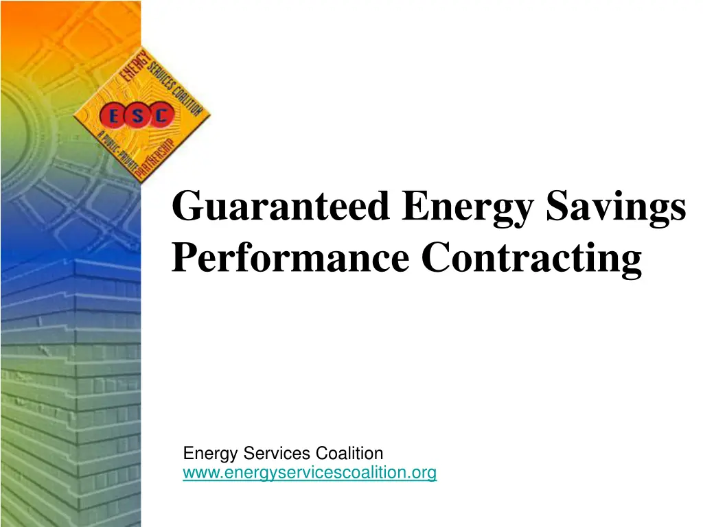 guaranteed energy savings performance contracting n.w
