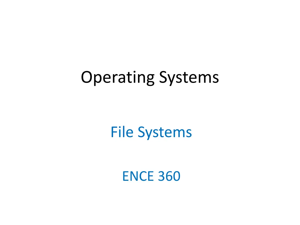 operating systems n.w