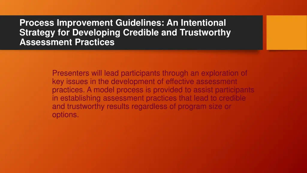 process improvement guidelines an intentional n.w