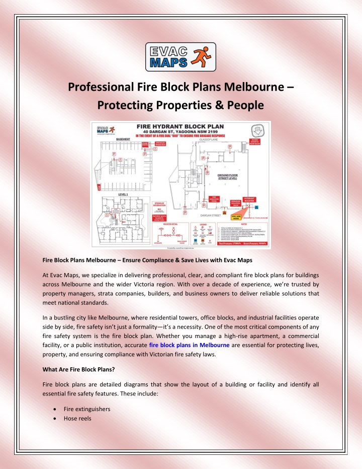 professional fire block plans melbourne n.w