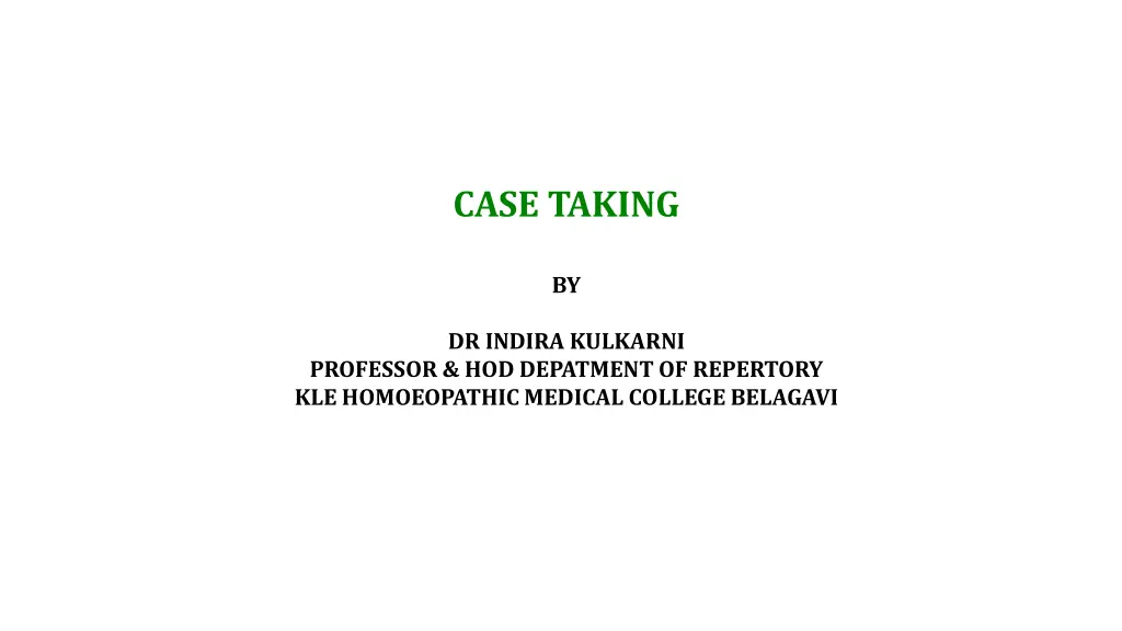 case taking n.w