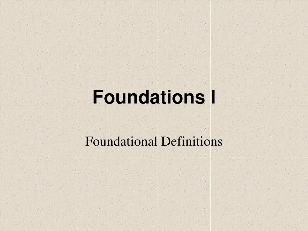foundations i n.w