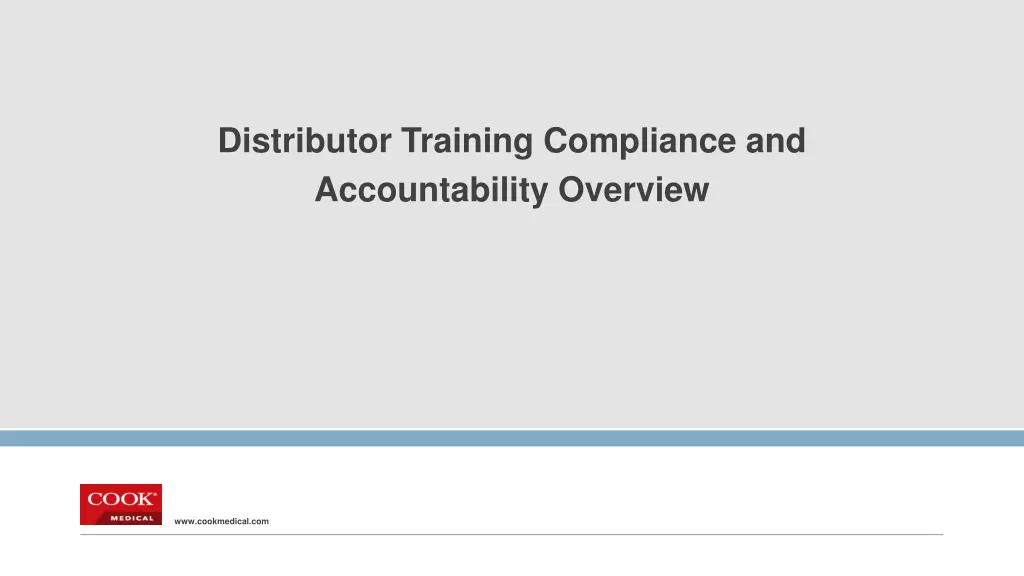 distributor training compliance n.w