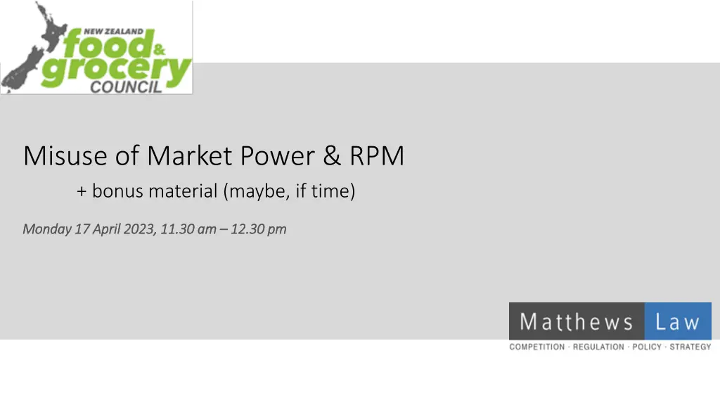 misuse of market power rpm bonus material maybe n.w