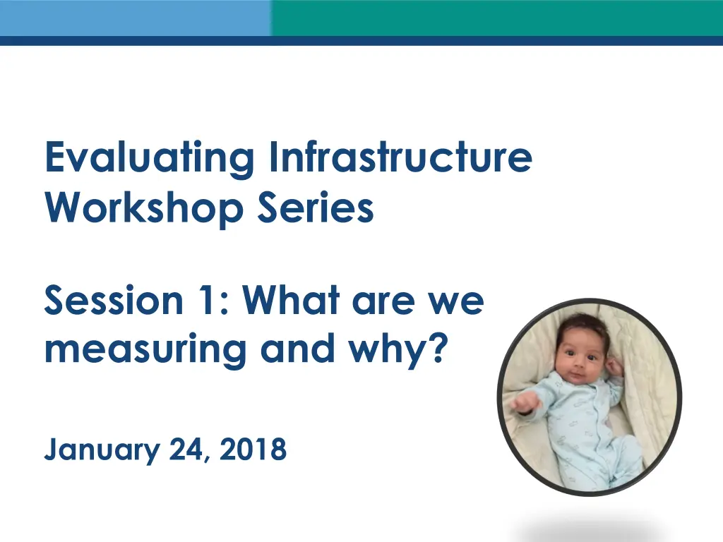 evaluating infrastructure workshop series n.w
