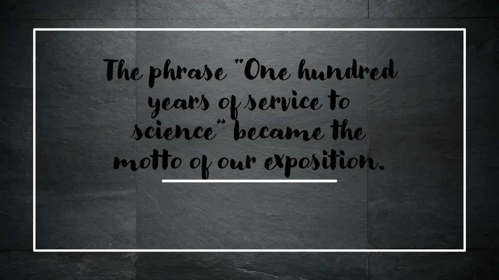 the phrase one hundred years of service n.w