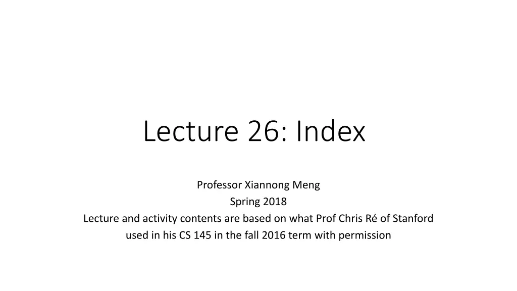 lecture 26 index n.w