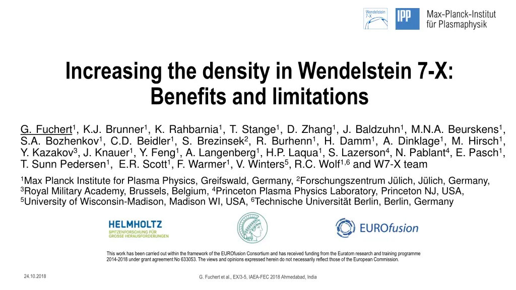 increasing the density in wendelstein n.w