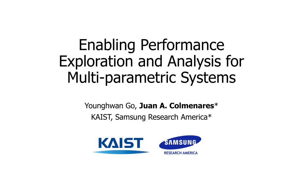 enabling performance exploration and analysis n.w