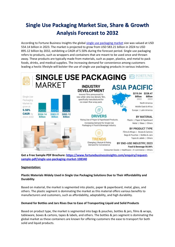 single use packaging market size share growth n.w