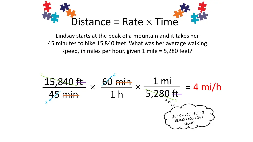 distance rate time n.w