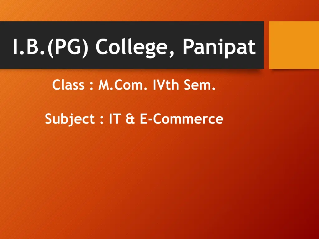 i b pg college panipat n.w