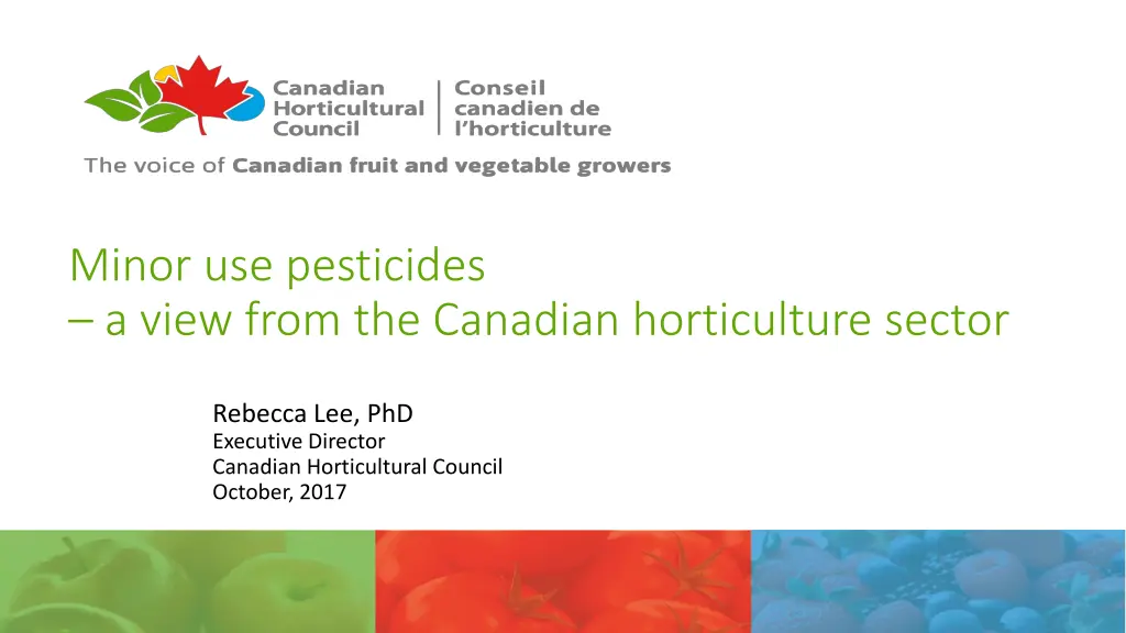 minor use pesticides a view from the canadian n.w
